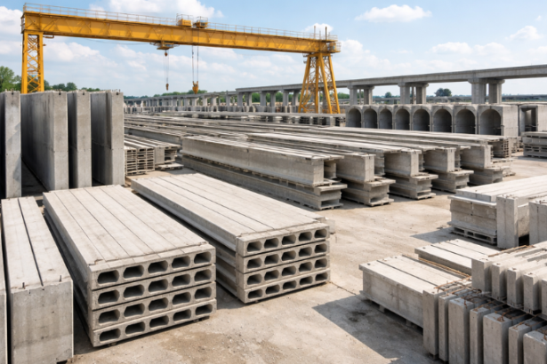 Descubra como os componentes pré-moldados ajudam a reduzir desperdícios na obra e aumentar a eficiência construtiva com a expertise de Valderci Malagosini Machado.