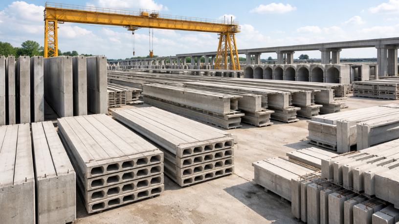 Descubra como os componentes pré-moldados ajudam a reduzir desperdícios na obra e aumentar a eficiência construtiva com a expertise de Valderci Malagosini Machado.